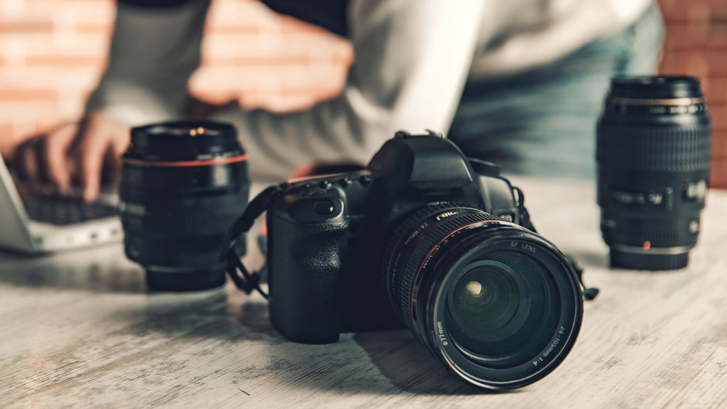 Configuration matériel vidéo professionnel avec caméra optiques et éclairage LED